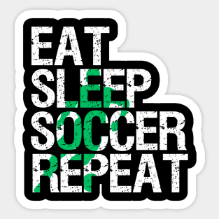 Eat Sleep Soccer Repeat Sticker